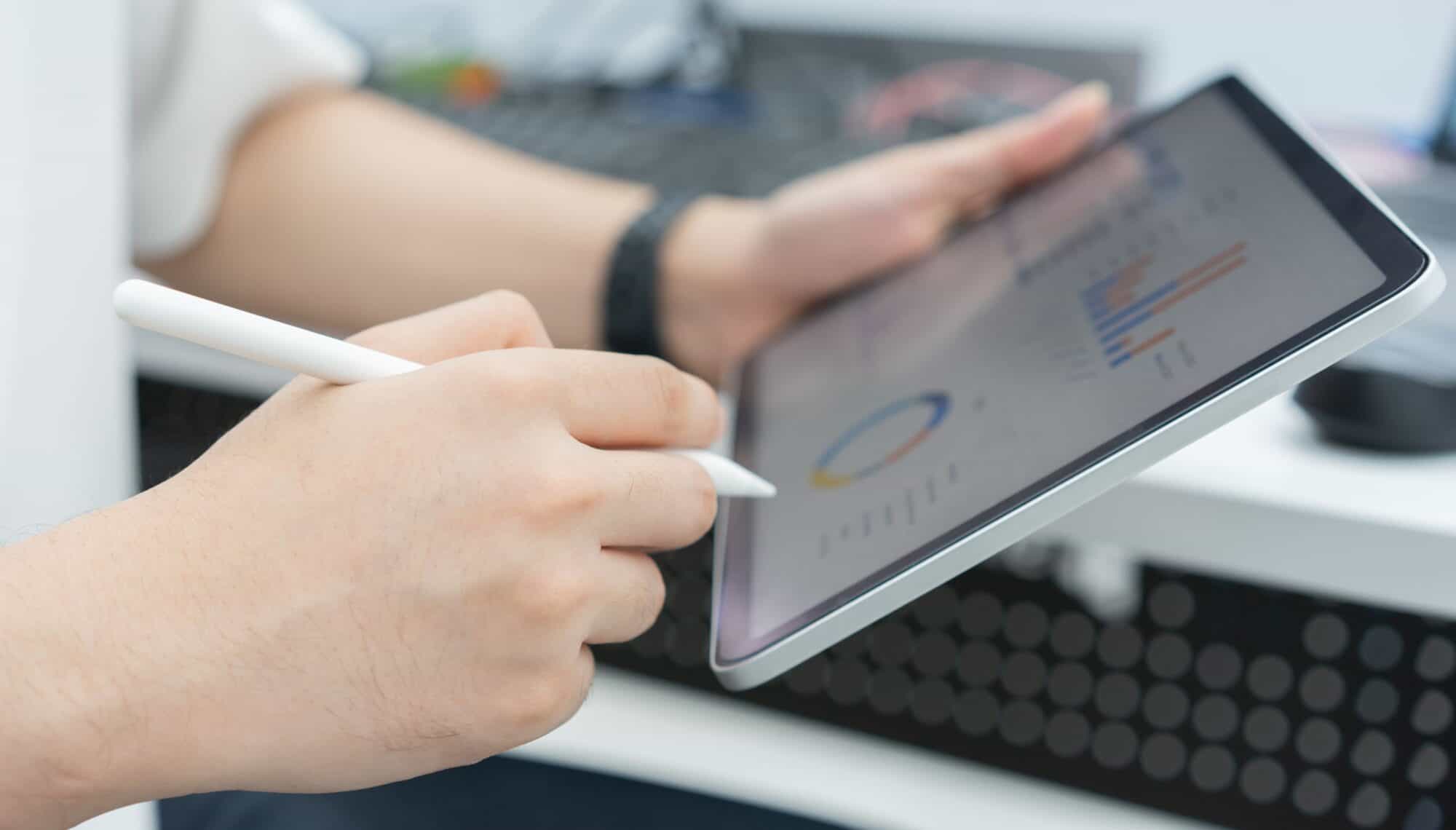 A person reviewing a Google report.