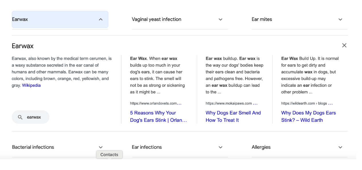 A screenshot of a Google search result.
